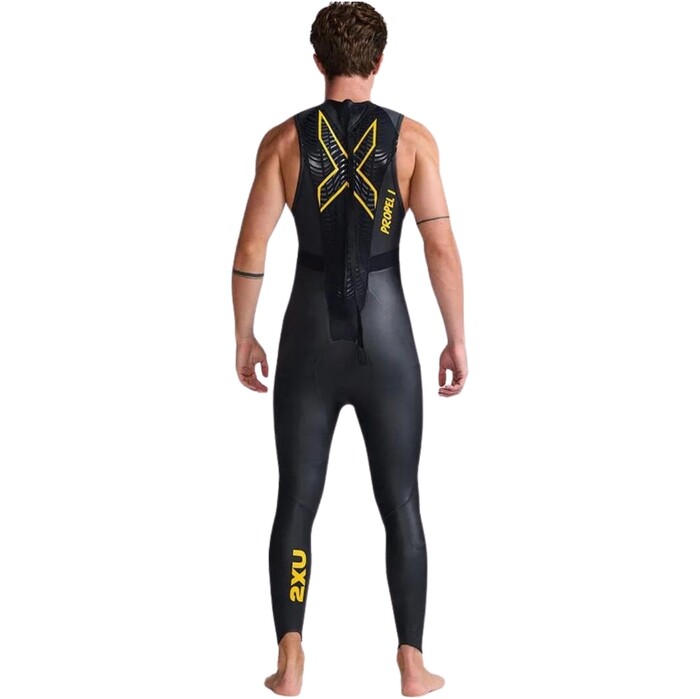 2024 2XU Mens Propel P:1 Sleeveless Swim Wetsuit MW4992c - Black / Ambition